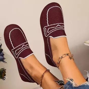 2024 summer new round head loafers flying woven single shoes women s comfortable beanie shoes casual one-pedal grandma shoes 36 белый