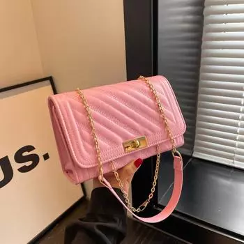 2024 summer new simple casual shoulder bag simple Korean version of foreign style fashion messenger bag fashion small square bag