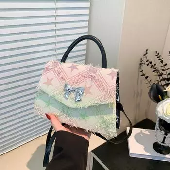 2024 summer new simple fashion handbag retro fashion shoulder bag casual trend messenger bag small square bag