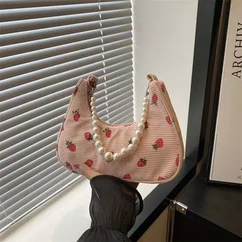 2024 лето новый тренд сумка подмышкой мода повседневная сумка-мессенджер сумка-полумесяц женская милая повседневная маленькая сумка женская чёрный