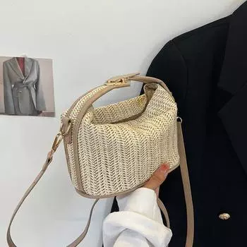 2024 лето новый тренд корейская версия маленькая квадратная сумка модная простая сумка-мессенджер простая маленькая свежая сумка через плечо коричневый