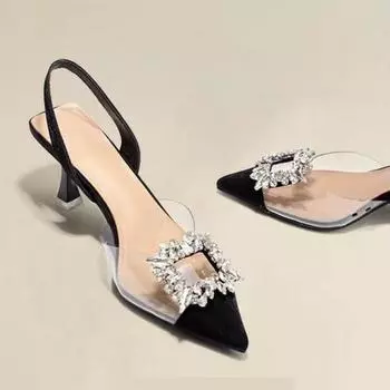 2024 summer new wedge sandal feminine square head open-toe fashion Roman high heels 37 бежевый