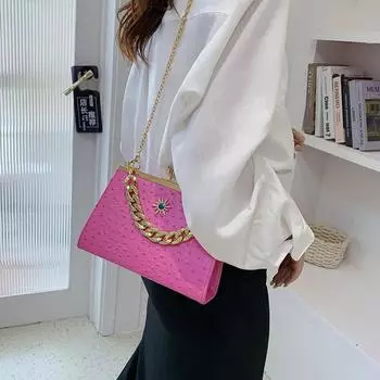 2024 летняя нишевая дизайнерская модная сумка через плечо простая повседневная сумка-мессенджер модная ретро маленькая свежая сумочка чёрный