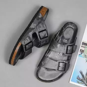 2024 Summer Outdoor Breathable and Anti Slip Large Size Couple Sandals New Men Fashion Design Comfortable Beach Slippers Sandals 35 серебряный