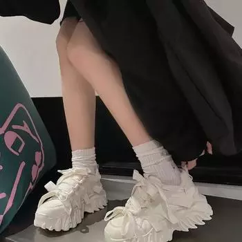 2024 Summer Women s shoes New Thick Sole Sports Platform sneakers Comfort Elevated Shoes Casual Outdoor Versatile Sports Shoes 35