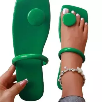 2024 Summers Flip Flop Slippers Women s Fashion Square Toe Low Heel Shoes Ladies Comfrot Beach Slides Sandalias Plus Size 36-43 36 чёрный