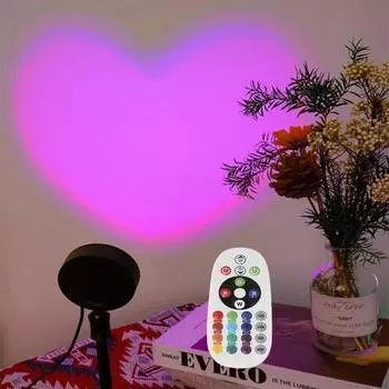 2024 Sunset Light Love Projection Night Light Sunset Projection LED Настольная лампа Спальня Атмосфера Радужный Светильник Декоративный Светильник
