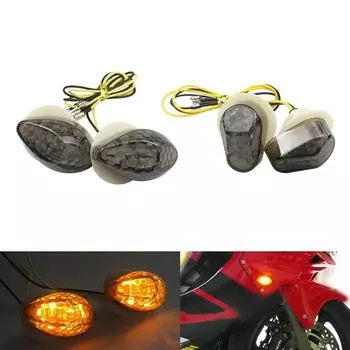 2024 светодиодный указатель поворота мигающий фонарь для Kawasaki Suzuki Yamaha Honda аксессуары для мотоциклов мини мигающие лампы индикаторы