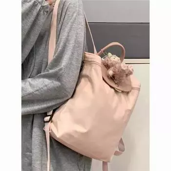 2024 tide рюкзак для отдыха студенческий класс большая вместительная сумка нейлоновый холщовый рюкзак сумка женская розовый