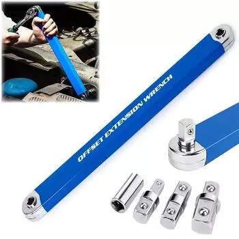 2024 Tight Spaces Extension Tool 1/2 in. 1/4 in. 3/8 in.Auto Repair Tool Home Tool Set Professional ZeroOffset Extension Wrench