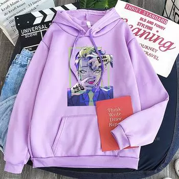 2024 Tokyo Revengers Anime Shuji Hanma Hoodie Толстовки женские Harajuku Aesthetic Graphics Зимние теплые свободные пуловеры XS чёрный