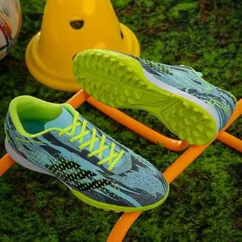 2024 трансграничные новые футбольные бутсы с низким верхом для мальчиков, подростков, студентов, сломанные ногти, длинные ногти, тренировочные кроссовки для игры на газоне 30