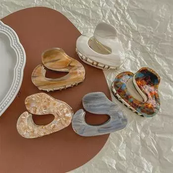 Трендовые неровные заколки для волос из ацетата для женщин 2024 - Изысканные летние аксессуары для волос и шпильки для волос в стиле знаменитостей