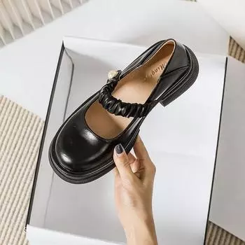 2024 Two Way Wear женские кожаные туфли для свадебной вечеринки черные белые школьные туфли для девочек принцесса милые туфли Мэри Джейн плюс 35-43 35