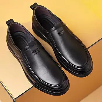 2024 Удобная мужская обувь из натуральной кожи - мягкая подошва, дышащая, для людей среднего и пожилого возраста