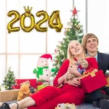 2024 украшение на воздушном шаре с номером, яркий цвет, противовзрывной надувной широко используемый воздушный шар с номером, украшение для новогодней вечеринки розовый