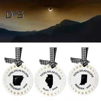 2024 украшение в виде солнечного затмения, акриловое украшение «Путь тотальности состояний», подвеска в виде полного солнечного затмения, подарок на память для любителей астрономии A