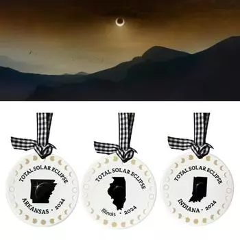 2024 украшение в виде солнечного затмения, акриловое украшение «Путь тотальности состояний», подвеска в виде полного солнечного затмения, подарок на память для любителей астрономии N