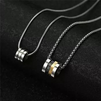 2024 Украшения На Шею Мужские Простые Круглые Ожерелья Винтажные Ювелирные Изделия Из Нержавеющей Стали Цепи Ожерелье Для Мужчин N087a