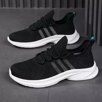 2024 Уличная универсальная мужская повседневная обувь, дышащая обувь, нескользящая спортивная обувь, кроссовки 36 белый