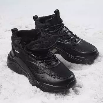 2024 уличные ботинки зимние для мужчин высокие кроссовки мужские зимние теплые ботинки мужские плюшевые повседневные спортивные ботинки кожаные зимние ботинки 39