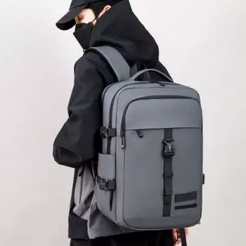 2024 Унисекс Многосекционный Повседневный Рюкзак: Большая вместительная сумка для бизнеса и школы One Size серый