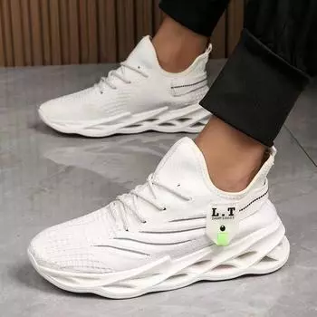 2024 Унисекс Рабочая защитная обувь со стальным носком Легкие дышащие кроссовки для мужчин Защитные кроссовки с защитой от ударов и проколов 39 белый