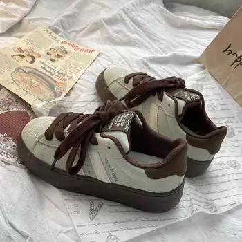 2024 универсальные модные высококачественные повседневные красные и синие кроссовки на толстой подошве в нишевом стиле Гонконга с небольшим ароматом в спортивном стиле 35