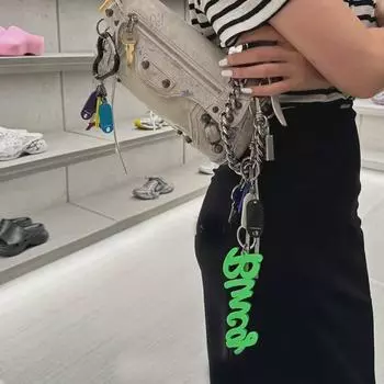 2024 Усовершенствованный мягкий силиконовый кулон для сумки с буквами и брелок