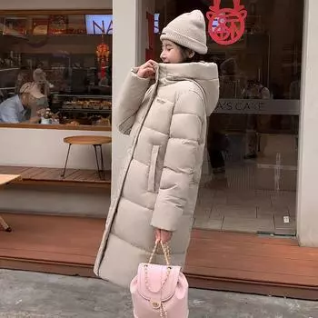 2024 утолщенная хлопковая подстежка женская зимняя новая пуховая хлопковая подстежка свободная и модная сотни курток. S чёрный