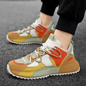 2024 Весенняя модная мужская повседневная обувь, универсальные дышащие кроссовки для бега 39 чёрный