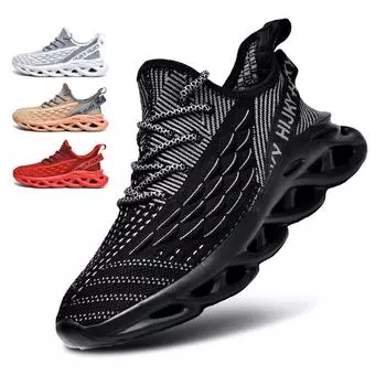 2024 Весенняя новая мужская модная обувь большого размера, спортивная мужская обувь, нескользящая обувь для бега 39 коричневый