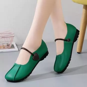 2024 Весна и лето Новые женские туфли с плоским носком и плоской подошвой, простые цветные туфли для кукол с круглой головой, мягкая подошва, мягкая поверхность, ленивые туфли 35 чёрный