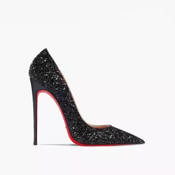 2024 Весна и лето Женские туфли на высоком каблуке Черные блестящие туфли-лодочки Свадебные туфли на тонком каблуке с острым носком Сексуальные туфли для вечеринок 35