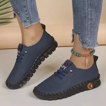 2024 Весна и Осень Европейско-Американская Мягкая Подошва Слипоны Женские Повседневные Туфли