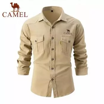 2024 Весна и осень Новая вышитая рубашка европейского размера Мужская стираная эластичная рубашка из чистого хлопка для отдыха Модная деловая мужская рубашка с длинными рукавами S