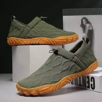 2024 Весна и осень Новые мужские дышащие нескользящие дышащие прогулочные удобные на открытом воздухе для отдыха фитнеса и спорта обувь 39 зелёный