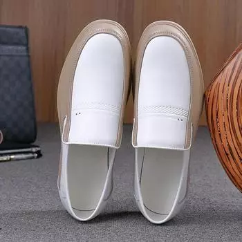 2024 Весна и осень Новые мужские повседневные кожаные туфли Мужские дышащие туфли из натуральной кожи Перчатки для папы 1858 38