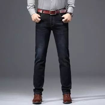 2024 Весна и осень Новые высококачественные мужские модные эластичные деловые утягивающие джинсы 28 синий