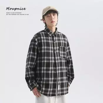 2024 Весна и осень PU красивое пальто мужское Ins High Street модный бренд Гонконгский стиль японский стиль Харадзюку корейский стиль модная свободная куртка M чёрный