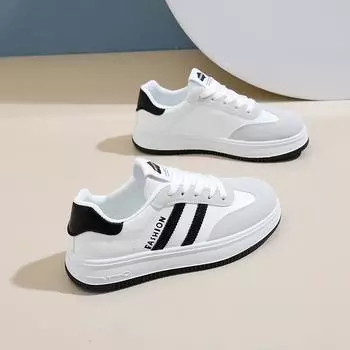 2024 Весна и Осень Женская Спортивная Обувь Толстая Подошва Повседневная Модная Простая Спортивная Обувь 35