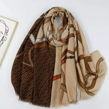 2024 Весна и Осень Зима Новый Хлопок И Конопля Длинный Тонкий Шарф Путешествия Универсальный Солнцезащитный Теплый Шаль Для Женщин 88*180cm чёрный