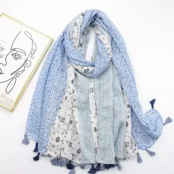 2024 Весна и Осень Зима Новый Хлопок И Конопля Длинный Тонкий Шарф Путешествия Универсальный Солнцезащитный Теплый Шаль Для Женщин 90*180cm