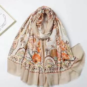 2024 Весна и Осень Зима Новый Хлопок И Конопля Длинный Тонкий Шарф Путешествия Универсальный Солнцезащитный Теплый Шаль Для Женщин 88*180cm синий