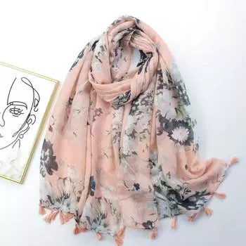 2024 Весна и Осень Зима Новый Хлопок И Конопля Длинный Тонкий Шарф Путешествия Универсальный Солнцезащитный Теплый Шаль Для Женщин 90*180cm