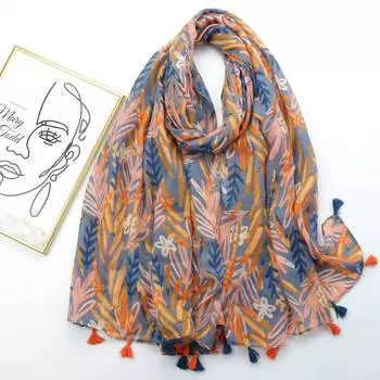 2024 Весна и Осень Зима Новый Хлопок И Конопля Длинный Тонкий Шарф Путешествия Универсальный Солнцезащитный Теплый Шаль Для Женщин 90*180cm