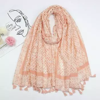 2024 Весна и Осень Зима Новый Хлопок И Конопля Длинный Тонкий Шарф Путешествия Универсальный Солнцезащитный Теплый Шаль Для Женщин 90*180cm жёлтый