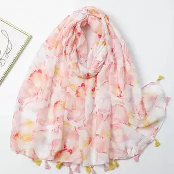 2024 Весна и Осень Зима Новый Хлопок И Конопля Длинный Тонкий Шарф Путешествия Универсальный Солнцезащитный Теплый Шаль Для Женщин 90*180cm