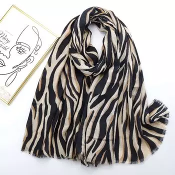 2024 Весна и Осень Зима Новый Хлопок И Конопля Длинный Тонкий Шарф Путешествия Универсальный Солнцезащитный Теплый Шаль Для Женщин 90*180cm чёрный