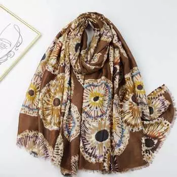 2024 Весна и Осень Зима Новый Хлопок И Конопля Длинный Тонкий Шарф Путешествия Универсальный Солнцезащитный Теплый Шаль Для Женщин 88*180cm синий